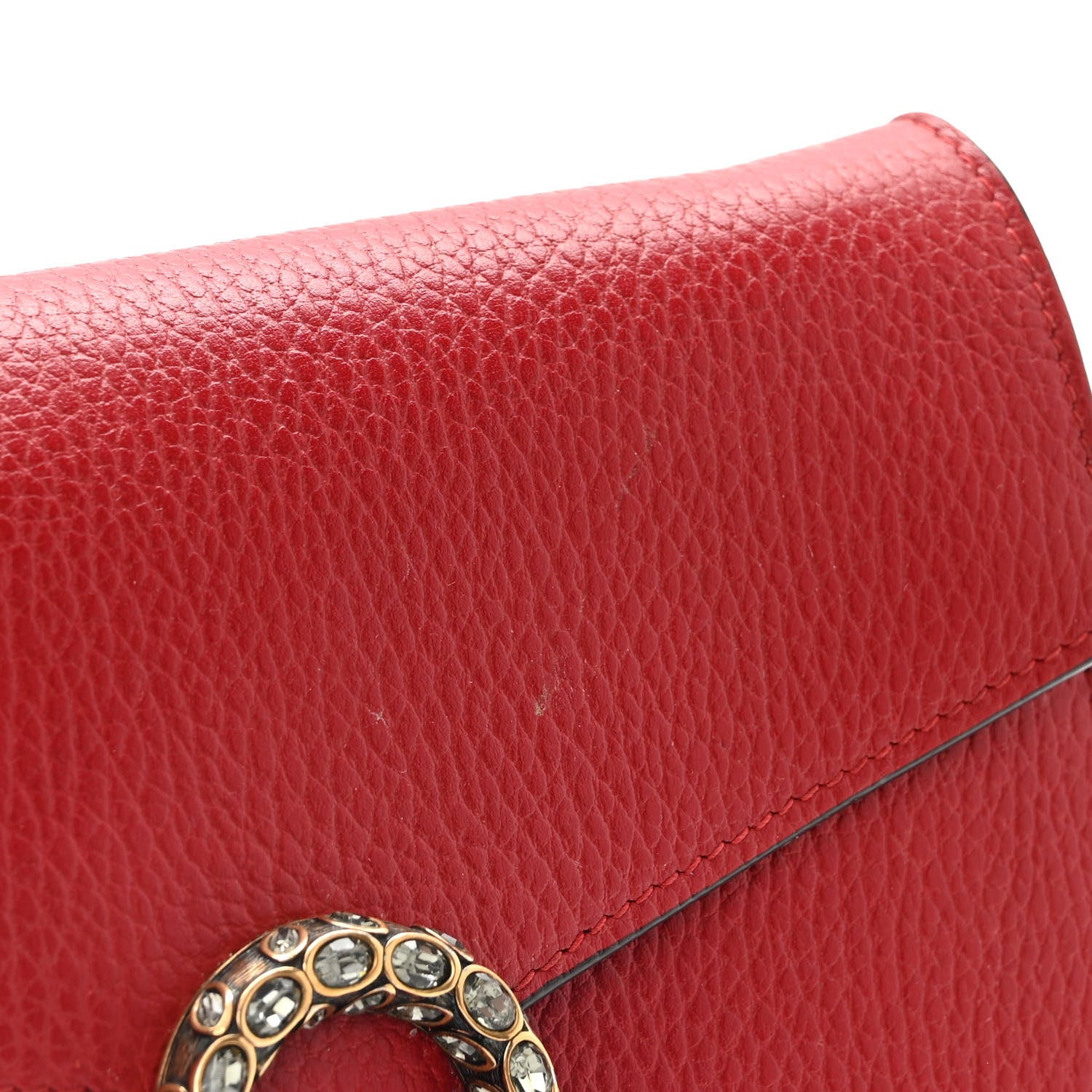 Gucci Calfskin Mini Dionysus Chain Wallet Hibiscus Red 11 of 16