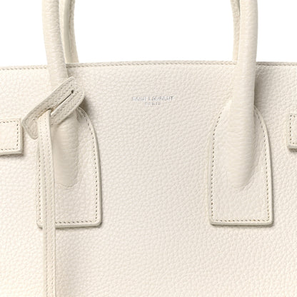 Saint Laurent Grained Calfskin Small Sac De Jour Dove White 8 of 10