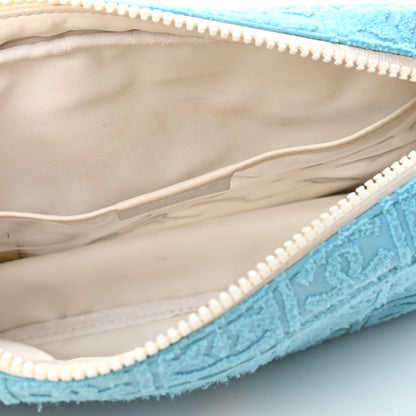 Chanel Terry Cloth CC Medium Single Flap Light Blue 5 of 10