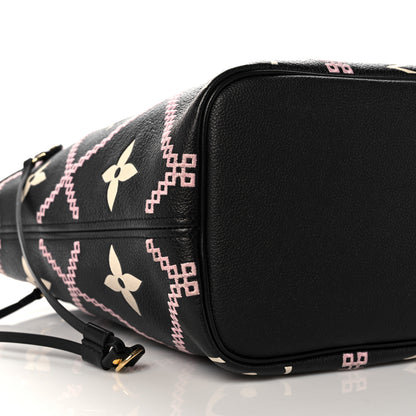 Louis Vuitton Empreinte Monogram Giant Broderies Neverfull MM Black 9 of 11