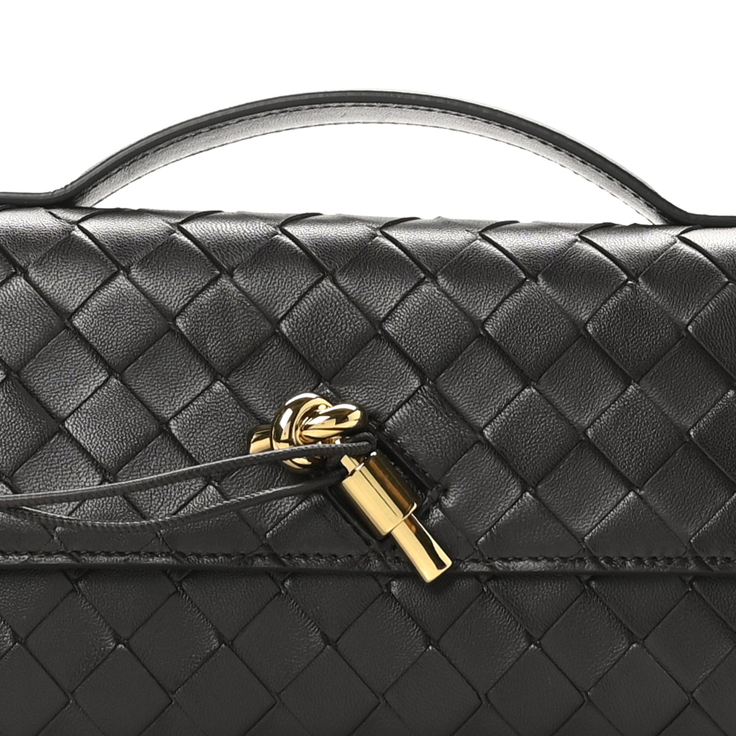 Bottega Veneta Nappa Intrecciato Long Andiamo Top Handle Clutch Fondant 7 of 7