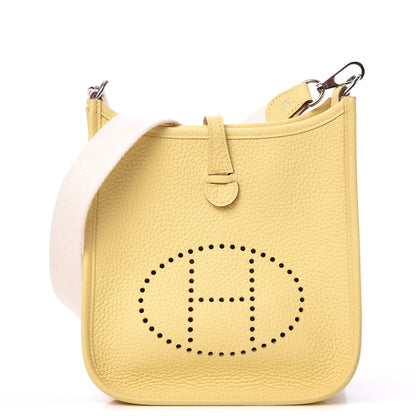 Hermes Taurillon Clemence Amazone Evelyne TPM Jaune Poussin Craie 1 of 8