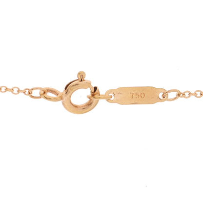 Tiffany 18K Rose Yellow Gold Diamond Elsa Peretti Two Open Heart Pendant Necklace 6 of 6