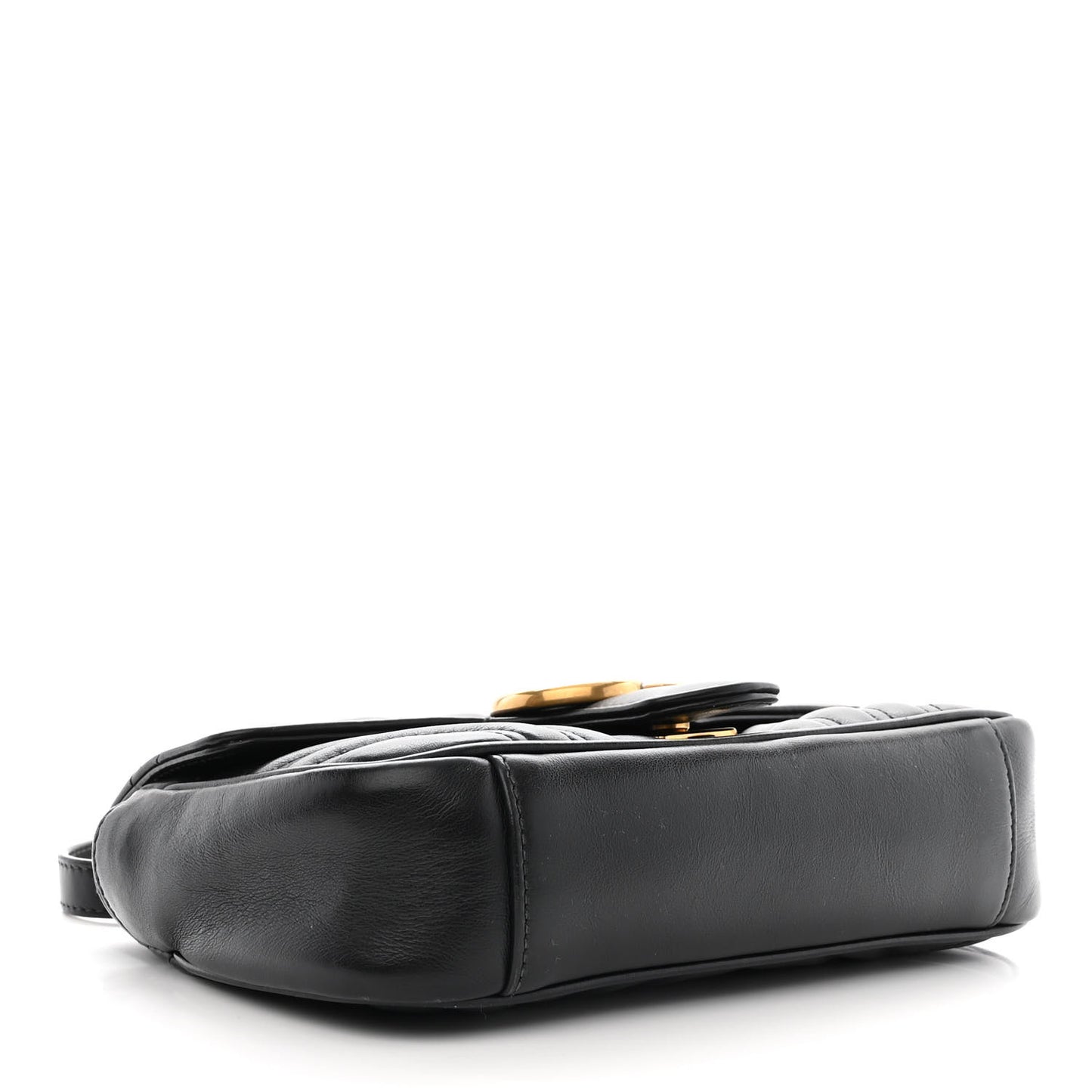 Calfskin Matelasse Mini GG Marmont Shoulder Bag Black