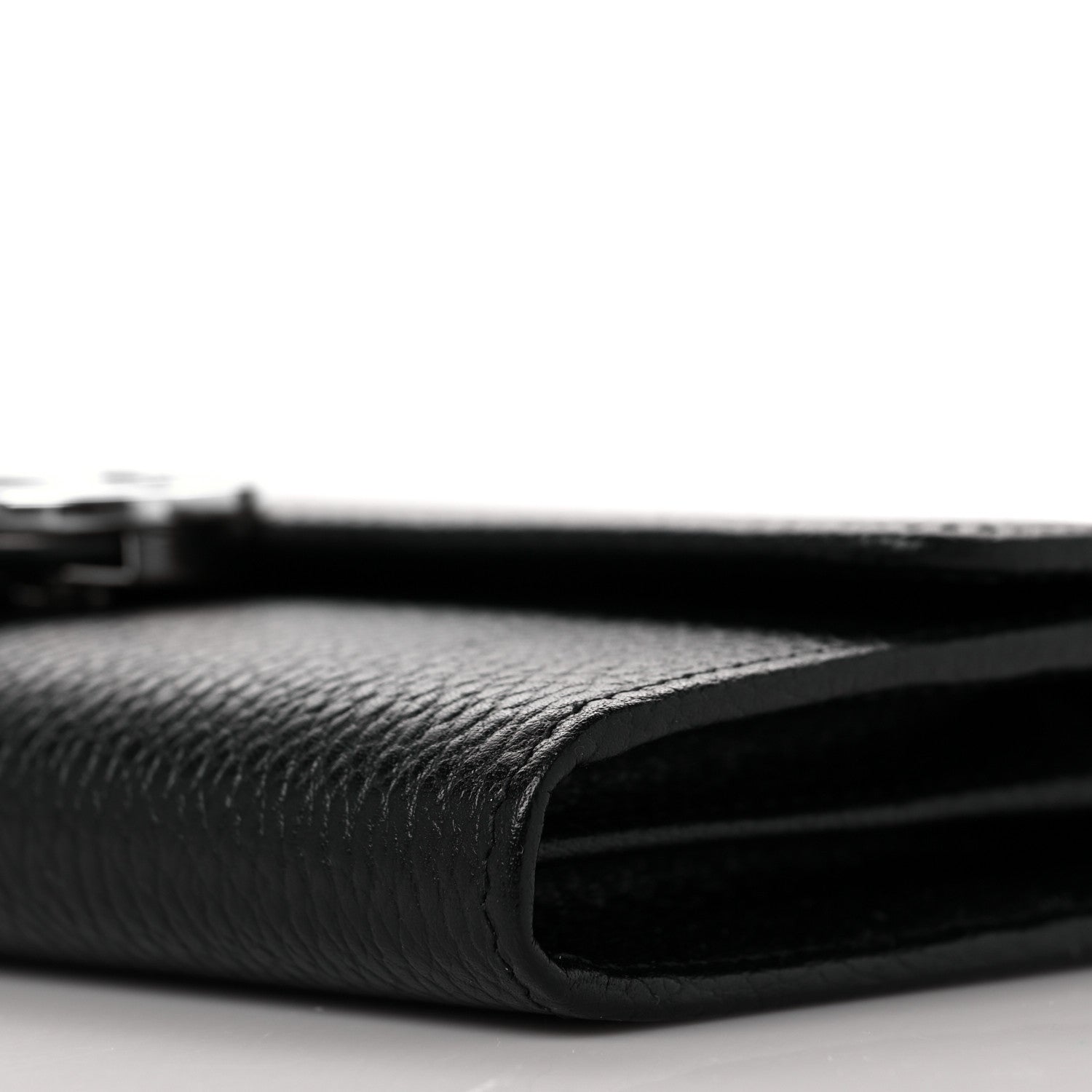 Gucci Dollar Calfskin Interlocking G Continental Wallet Black 8 of 9