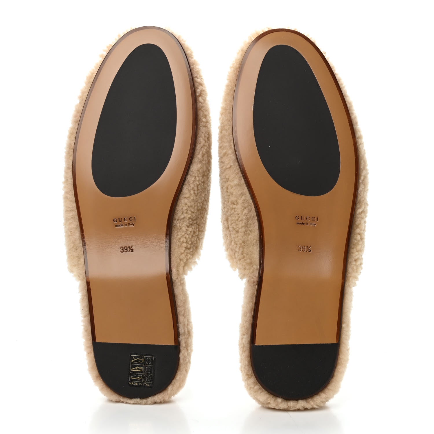 Gucci Shearling Interlocking G Womens Eileen Slippers 39.5 Butterscotch Cocoa 4 of 4