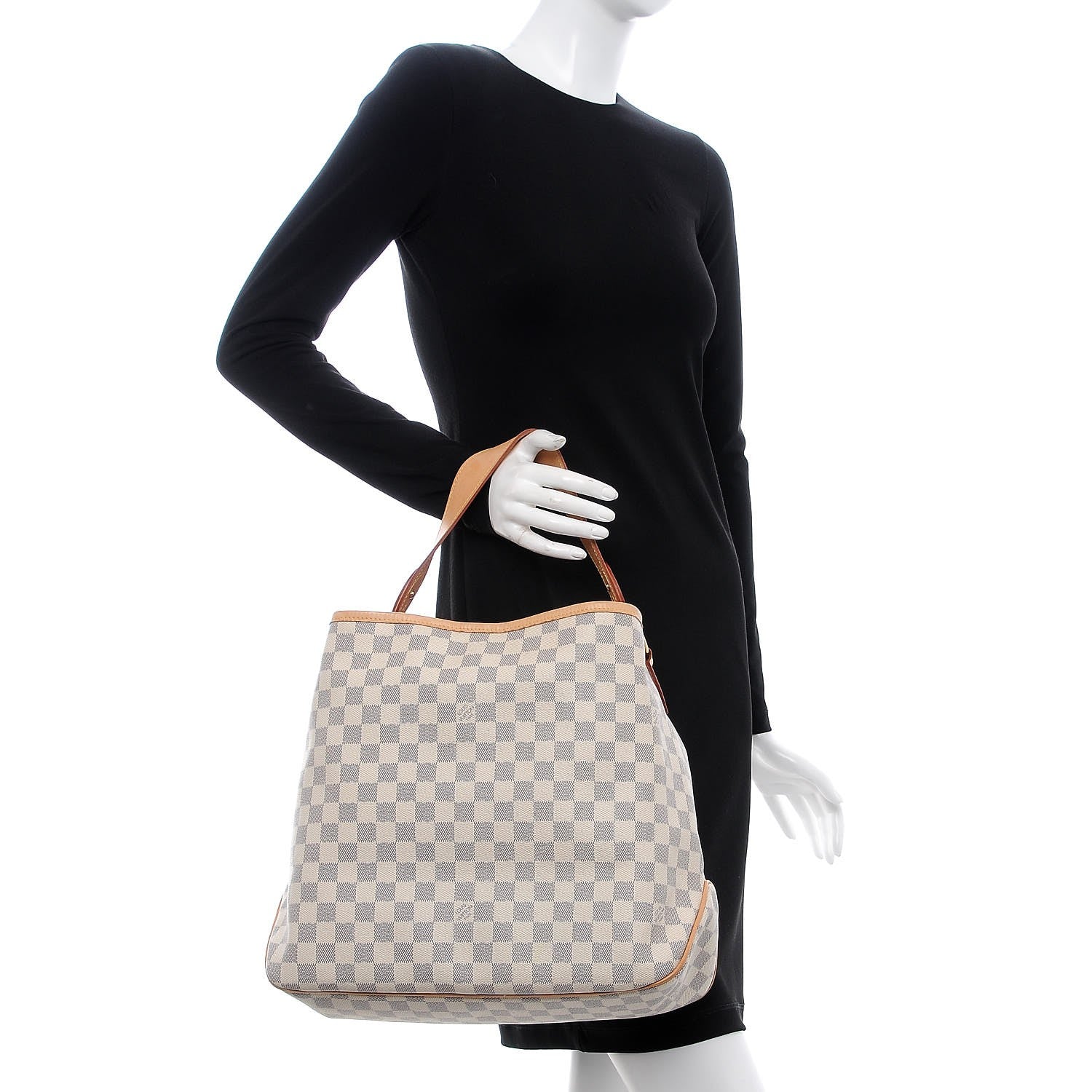 Louis Vuitton Damier Azur Delightful MM Pink 2 of 14