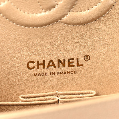 Chanel Iridescent Caviar Quilted Medium Double Flap Beige 6 of 11