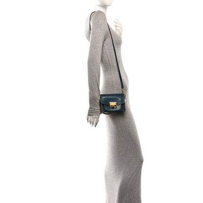 Givenchy Goatskin Suede Mini GV3 Shoulder Bag Prussian Blue Grey 2 of 9