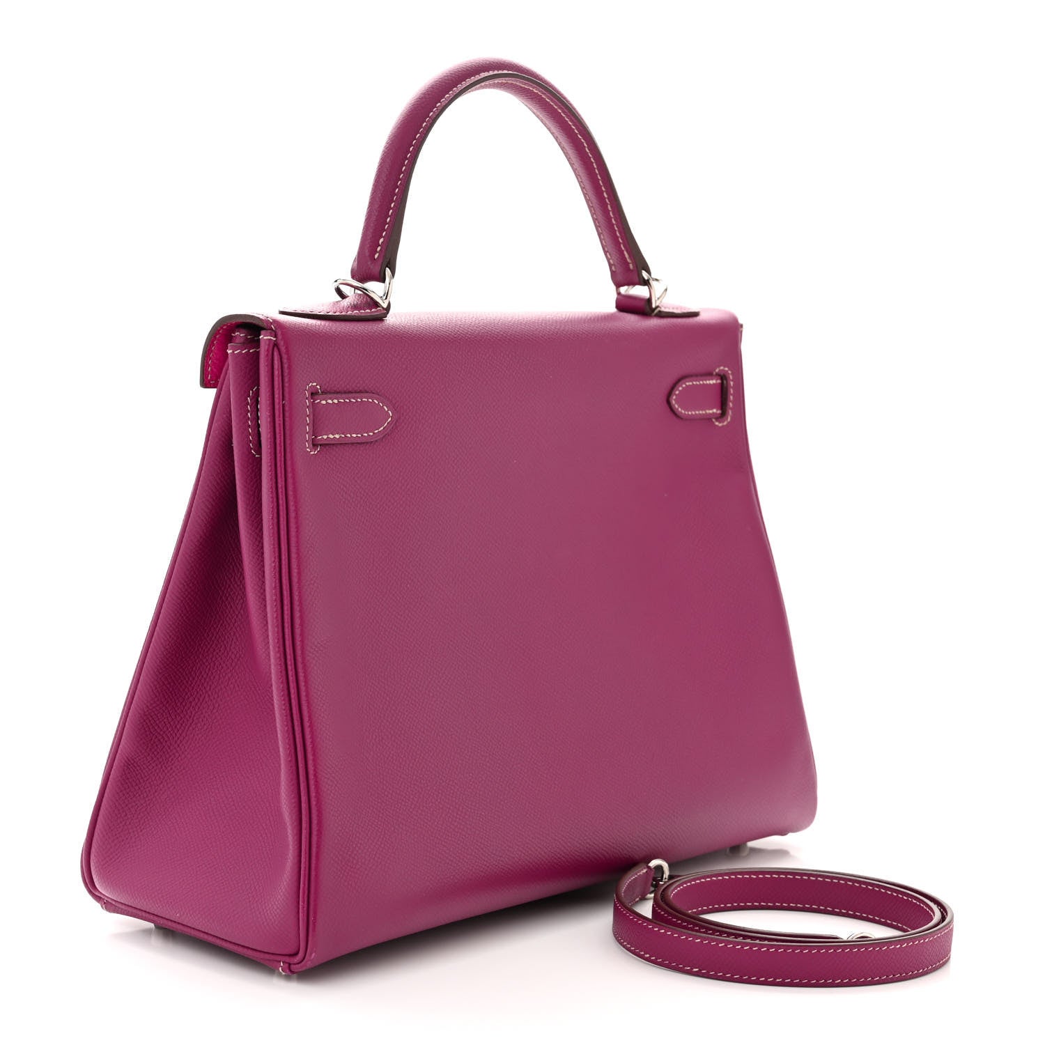 Hermes Epsom Candy Kelly Retourne 32 Tosca Rose Tyrien 3 of 11