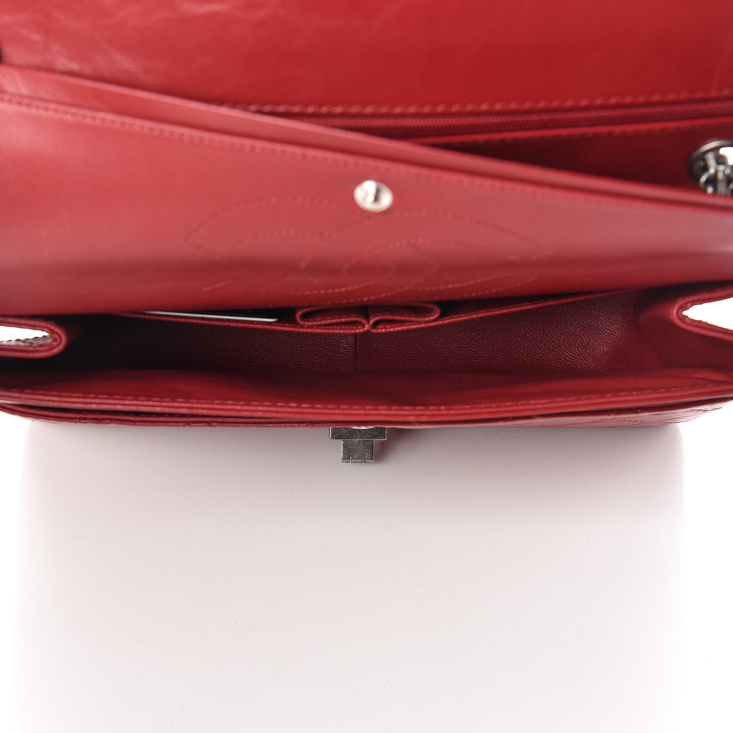 Chanel Aged Calfskin Quilted 2.55 Reissue 226 Flap Dark Red 5 of 13