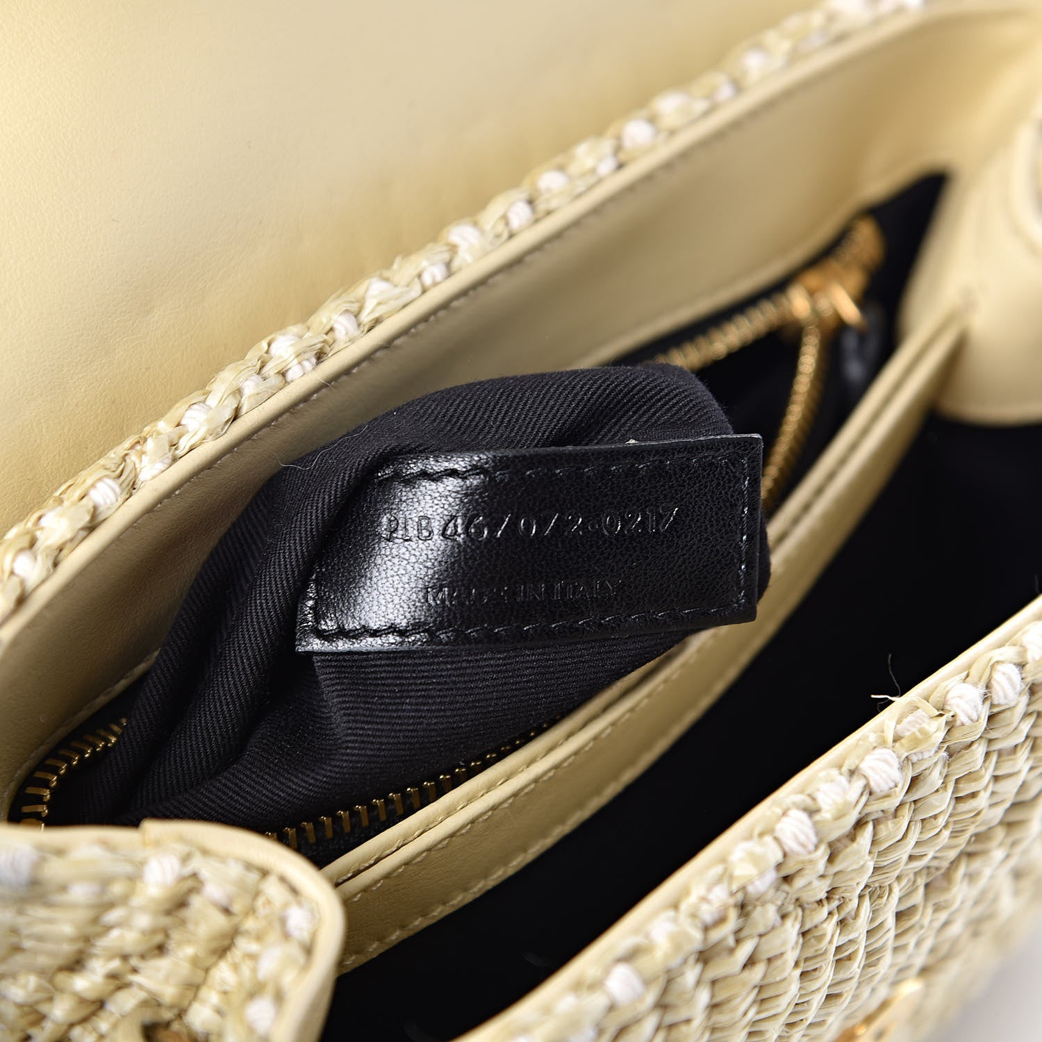 Saint Laurent Raffia Monogram Toy Loulou Chain Satchel Naturale 7 of 15