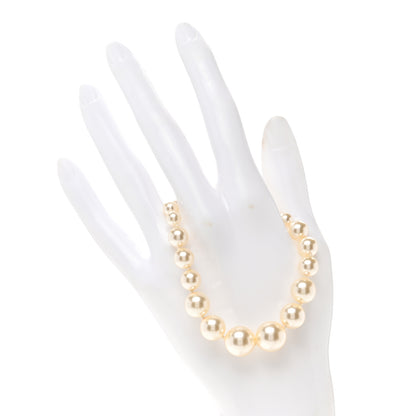 Chanel Graduated Pearl Crystal CC Bracelet Gold 2 of 4
