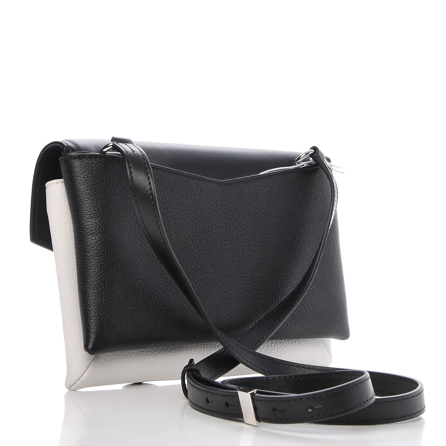 Givenchy Calfskin Duetto Crossbody Bag White Black 3 of 7
