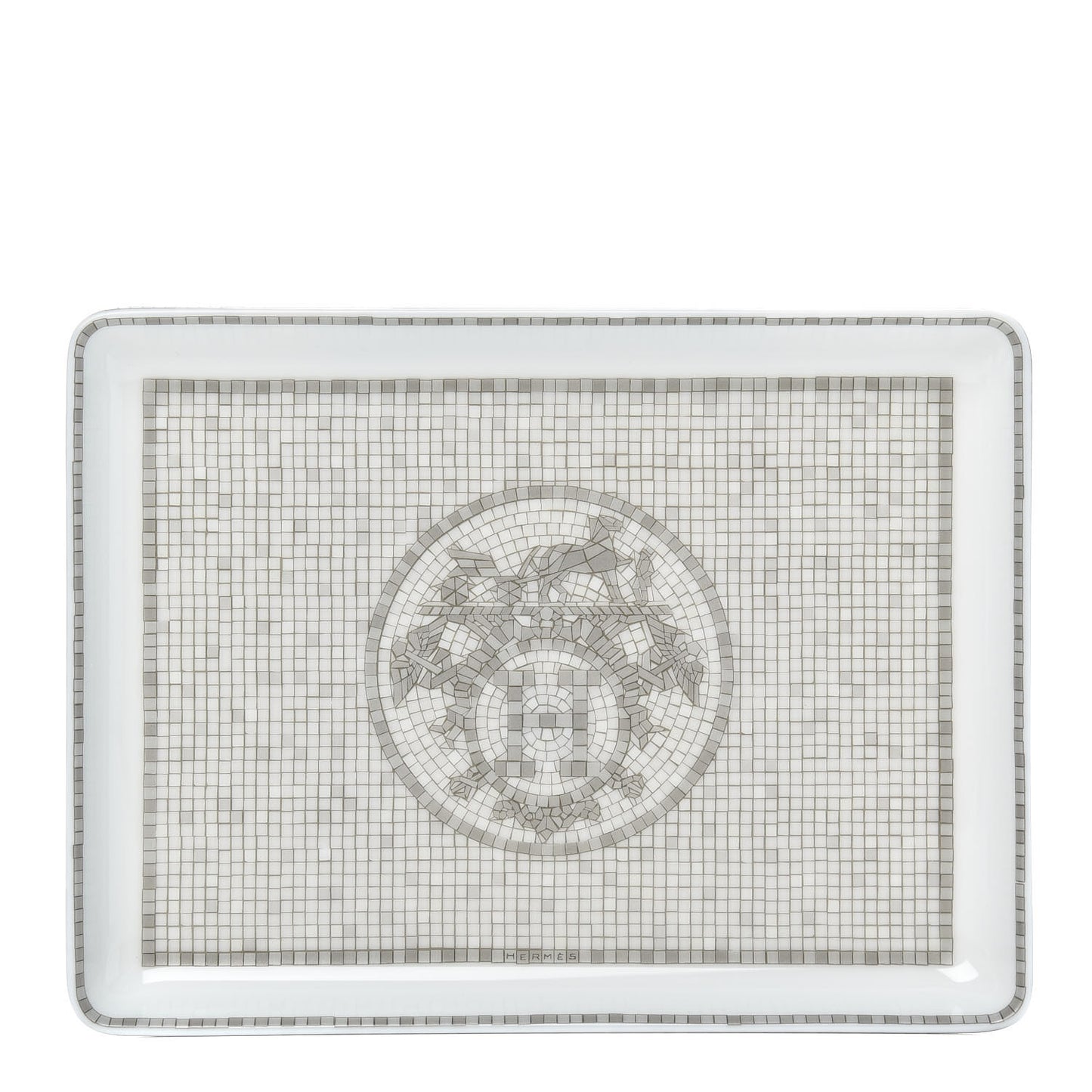 Porcelain Mosaique Au 24 Sushi Plate Platine