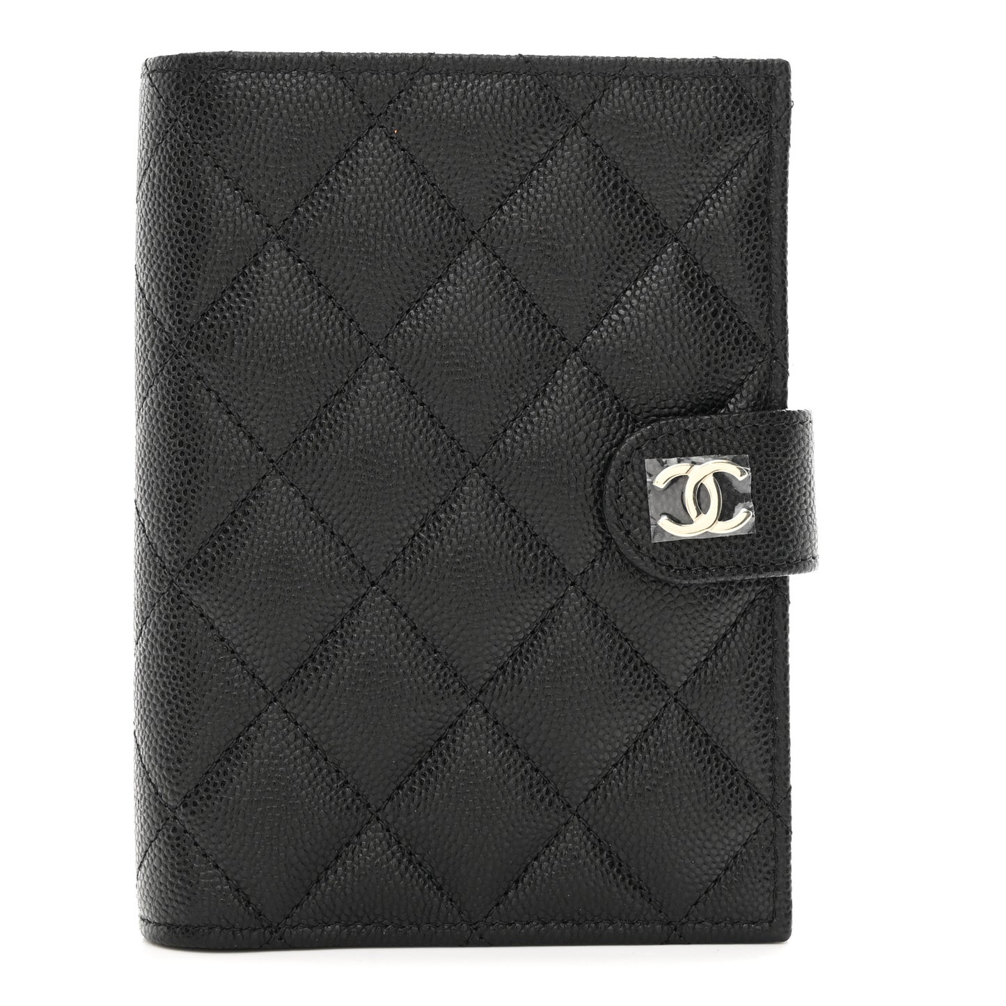Caviar Quilted Passport Holder Black