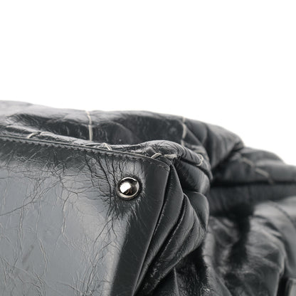 Chanel Glazed Goatskin Double Contrast Stitch Large Tote Grey 11 of 19
