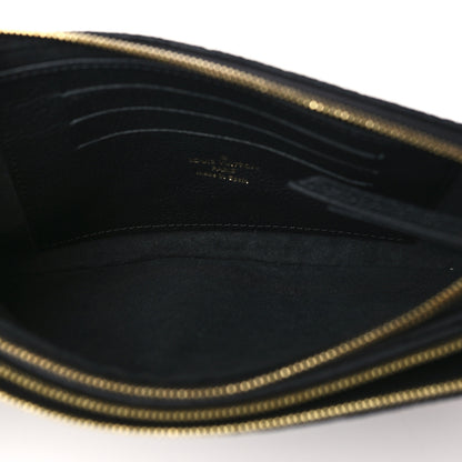 Louis Vuitton Empreinte Double Zip Pochette Black 5 of 10