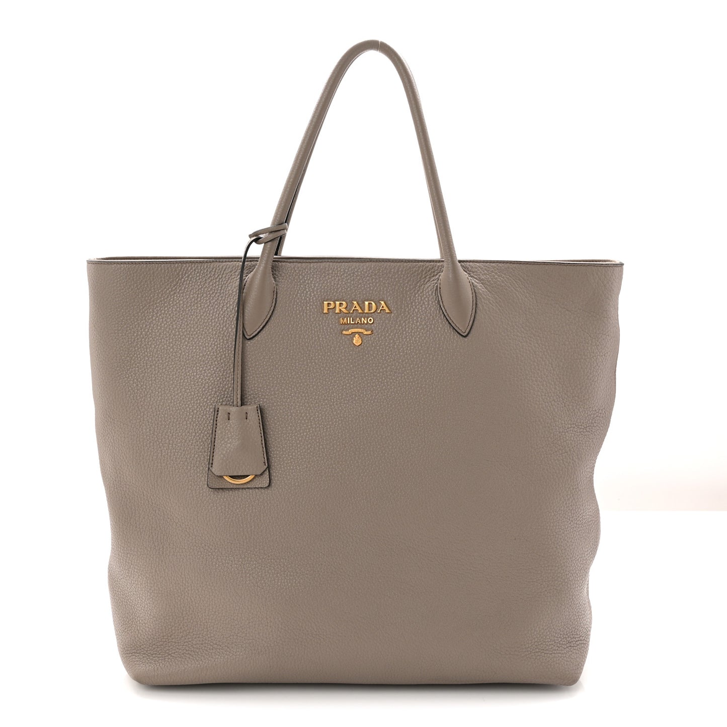 Vitello Daino Zippered Tote Argilla