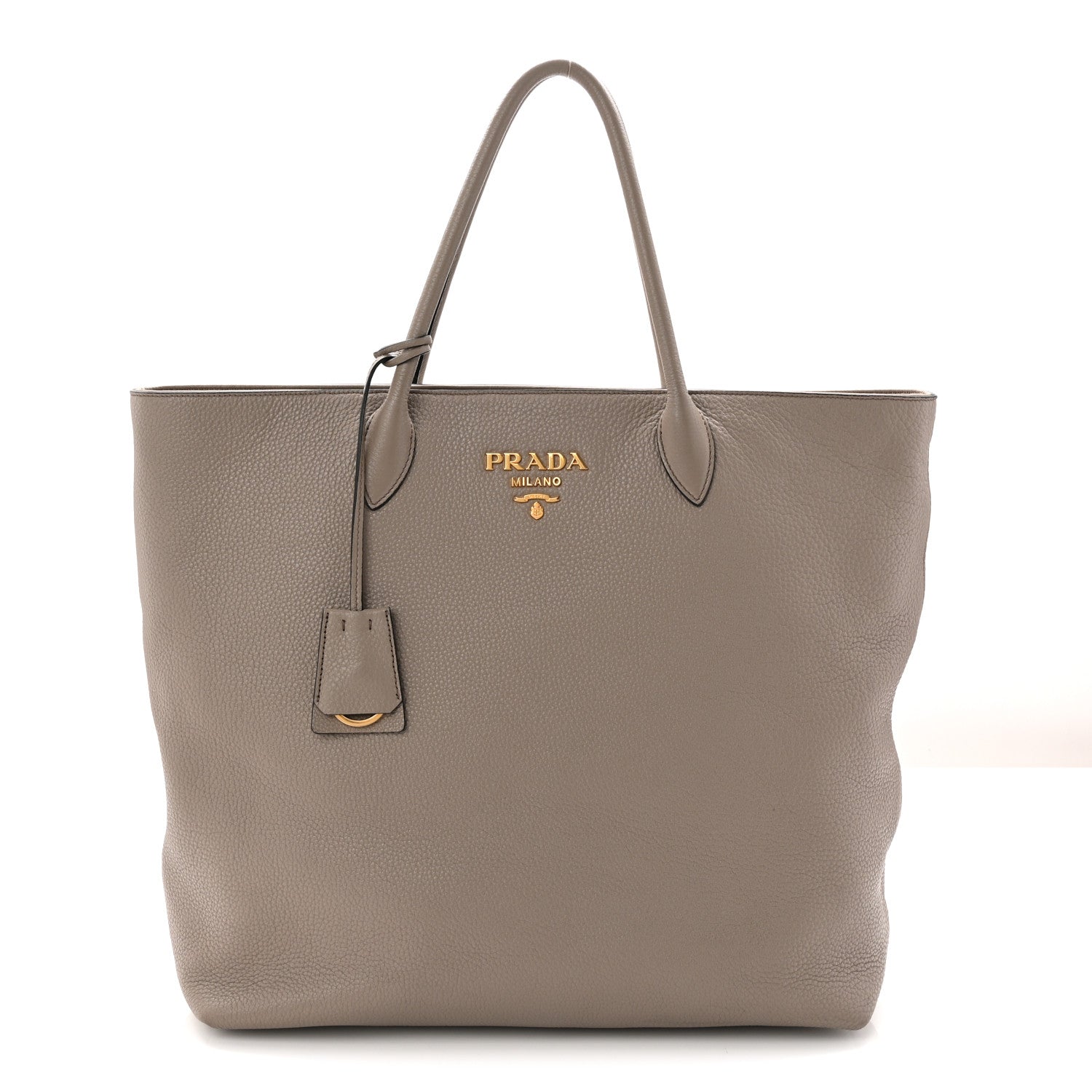 Prada Vitello Daino Zippered Tote Argilla 1 of 11