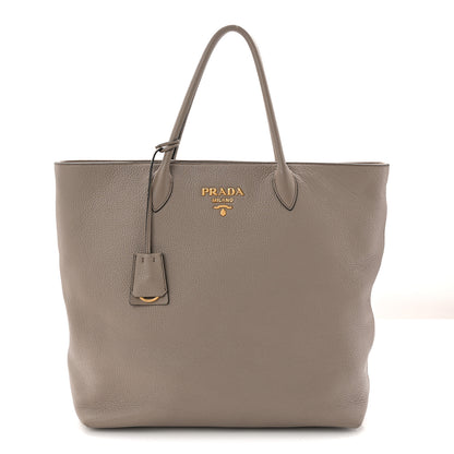 Prada Vitello Daino Zippered Tote Argilla 1 of 11