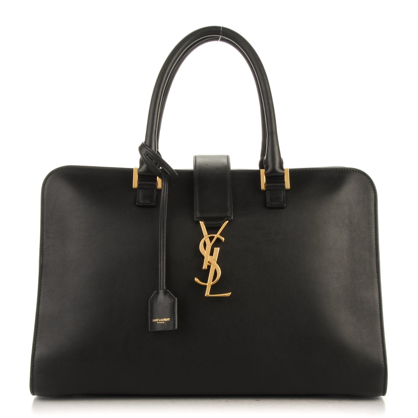 Smooth Calfskin Medium Monogram Cabas Black