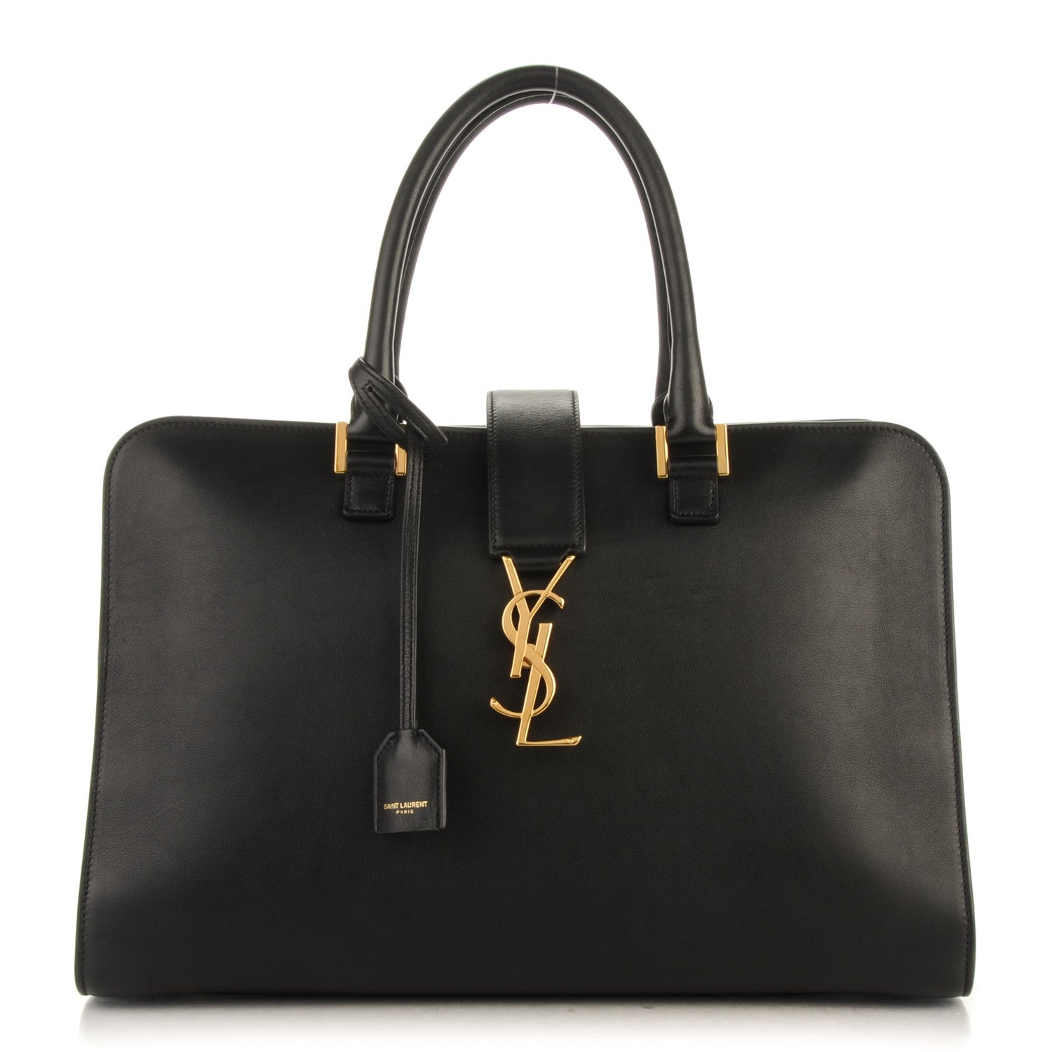Saint Laurent Smooth Calfskin Medium Monogram Cabas Black 1 of 7
