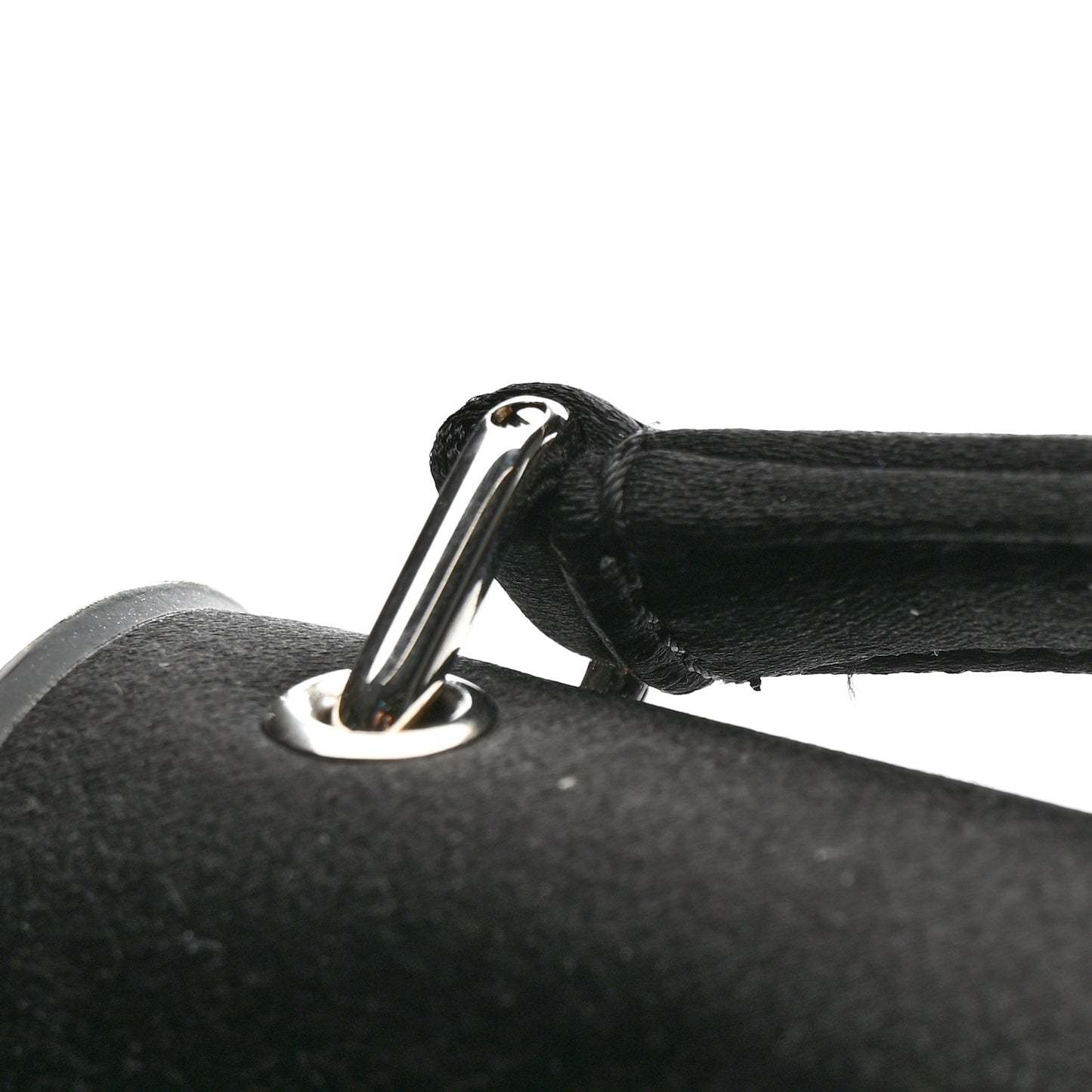 Silk Satin Phone Baguette Black