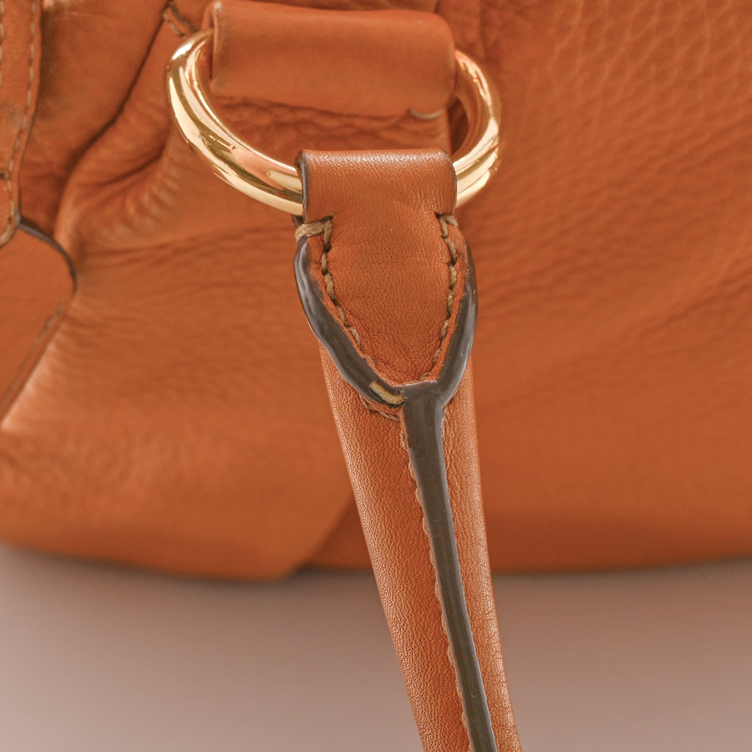 Prada Vitello Daino Satchel Rame 13 of 13