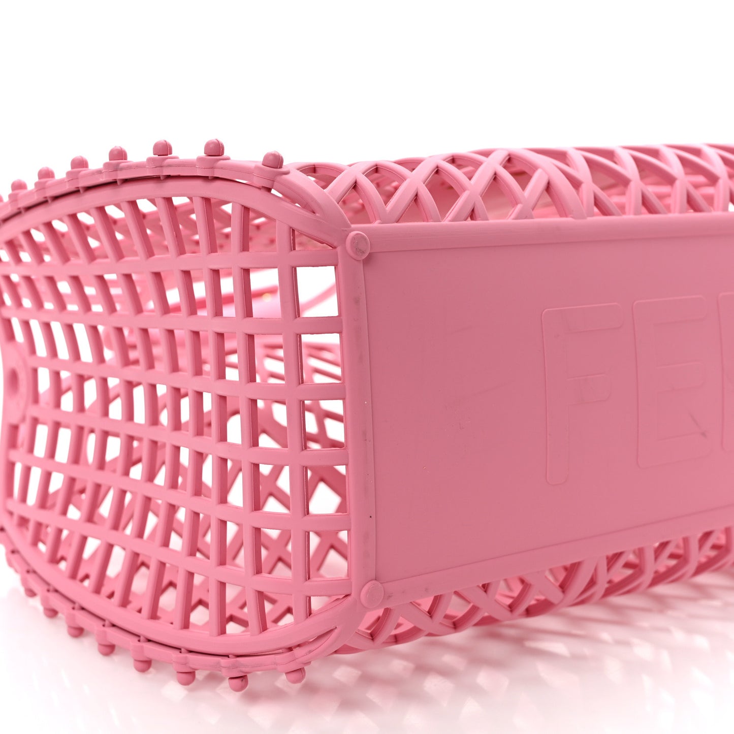 Recycled Plastic Vitello Liberty Matte Medium Fendi Basket Rosa