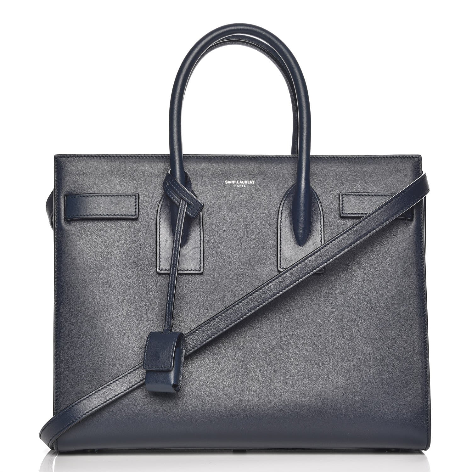 Saint Laurent Calfskin Small Sac De Jour Navy 1 of 9