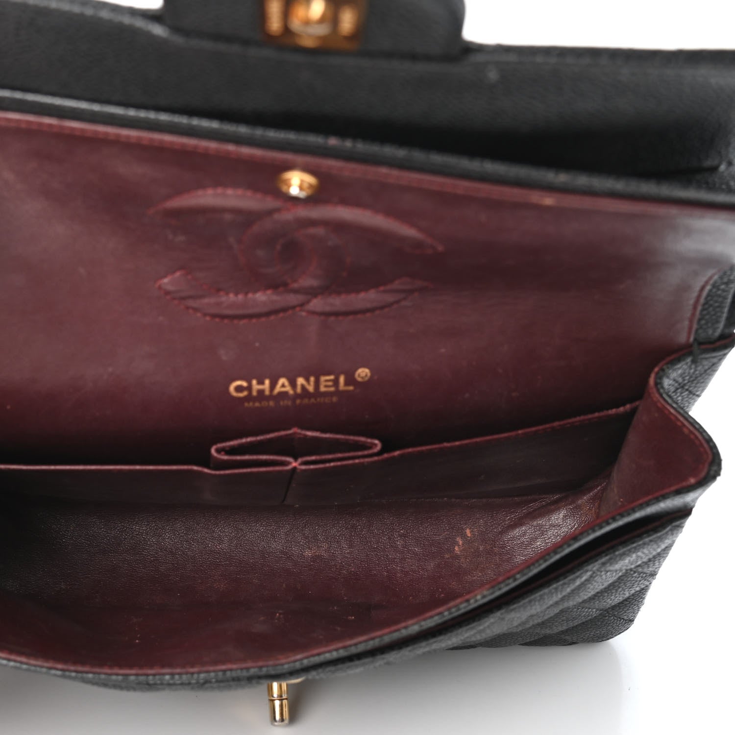 Chanel Caviar Quilted Medium Double Flap Black 4 of 5