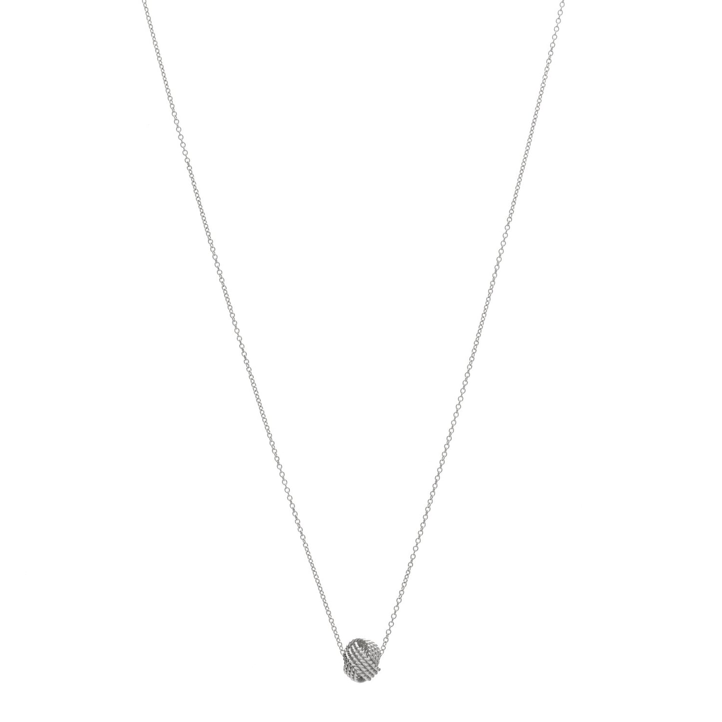 Sterling Silver Twist Knot Pendant Necklace