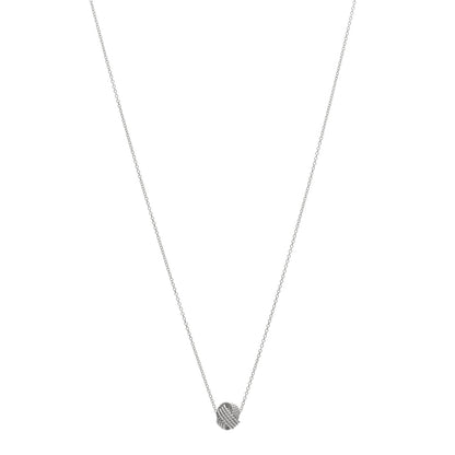 Tiffany Sterling Silver Twist Knot Pendant Necklace 1 of 3
