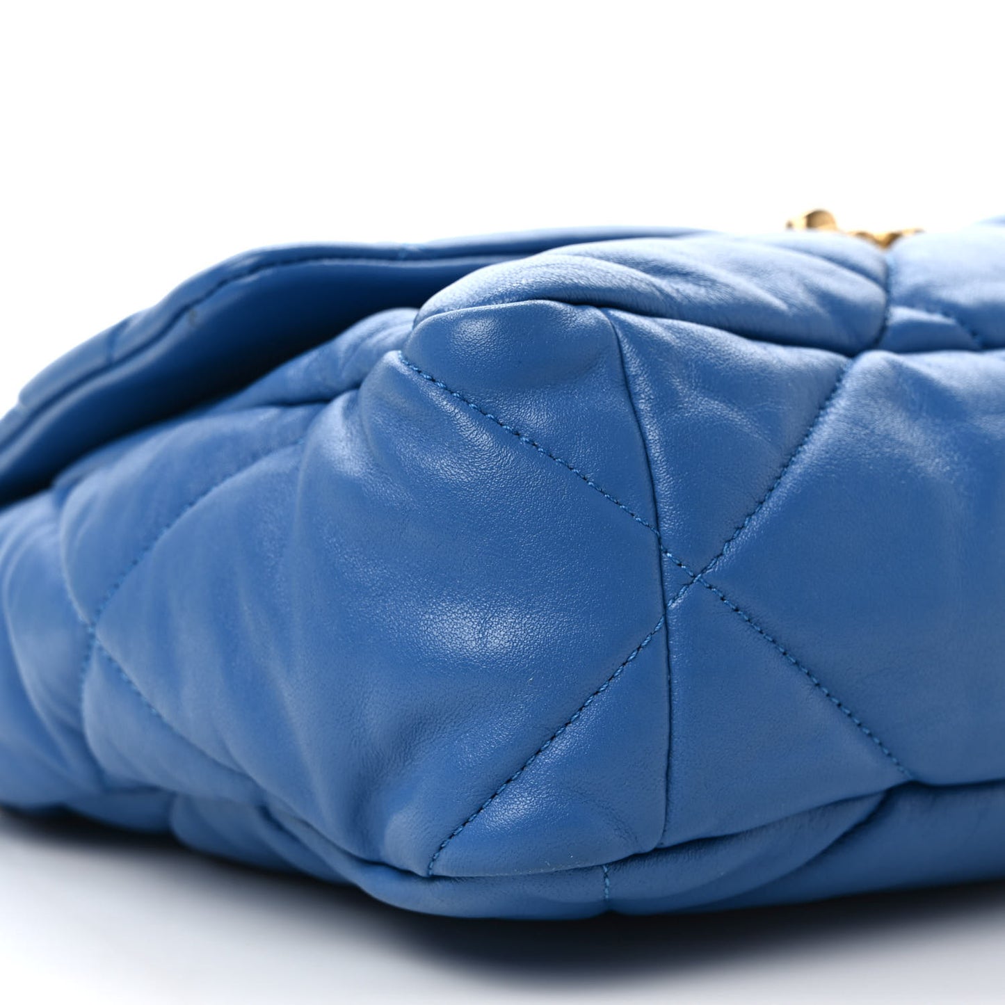 Lambskin Quilted Large Chanel 19 Flap Blue
