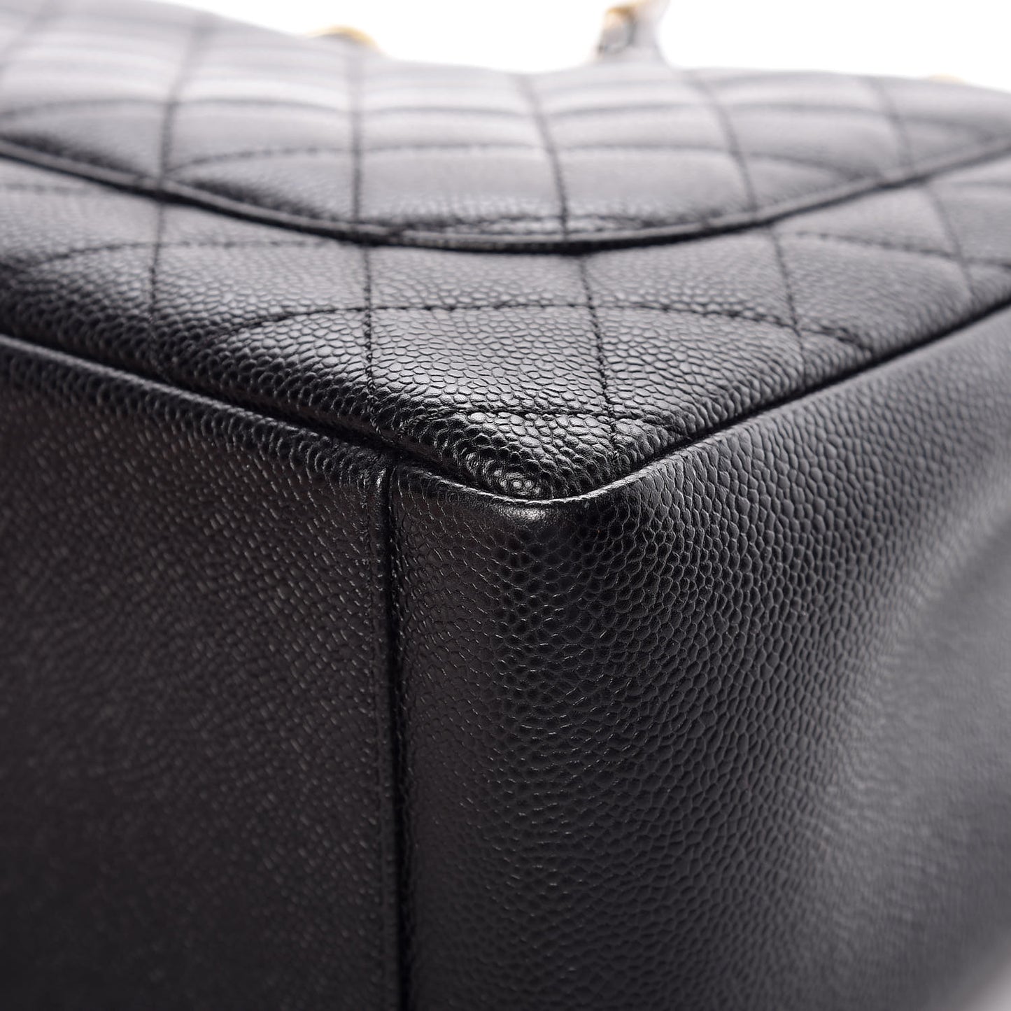 Caviar Quilted Grand Shopping Tote GST Black