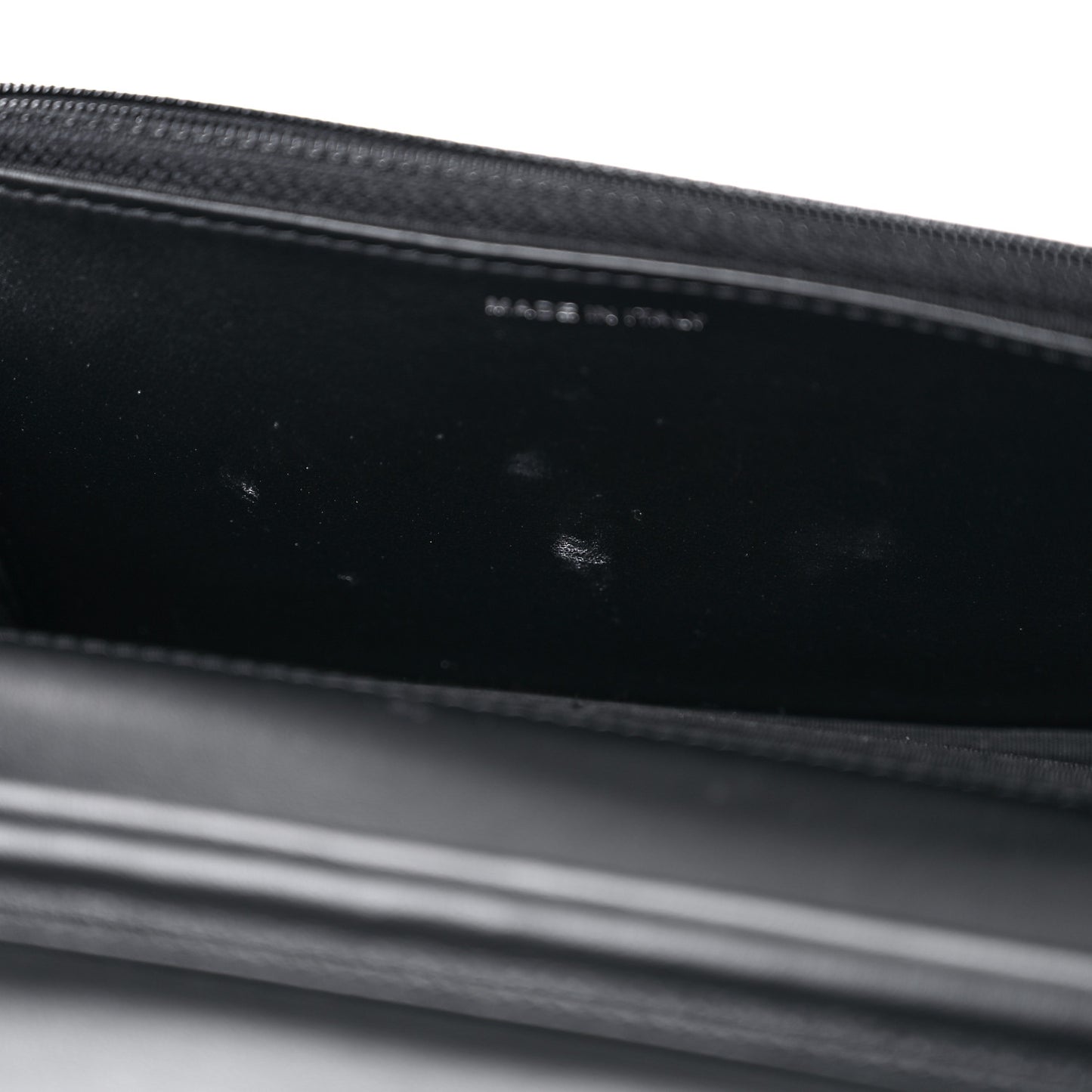 Lambskin Camellia Embossed Wallet on Chain WOC Black