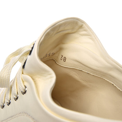 Chanel Lambskin Patent Cap Toe CC Sneakers 38 White Black 9 of 12