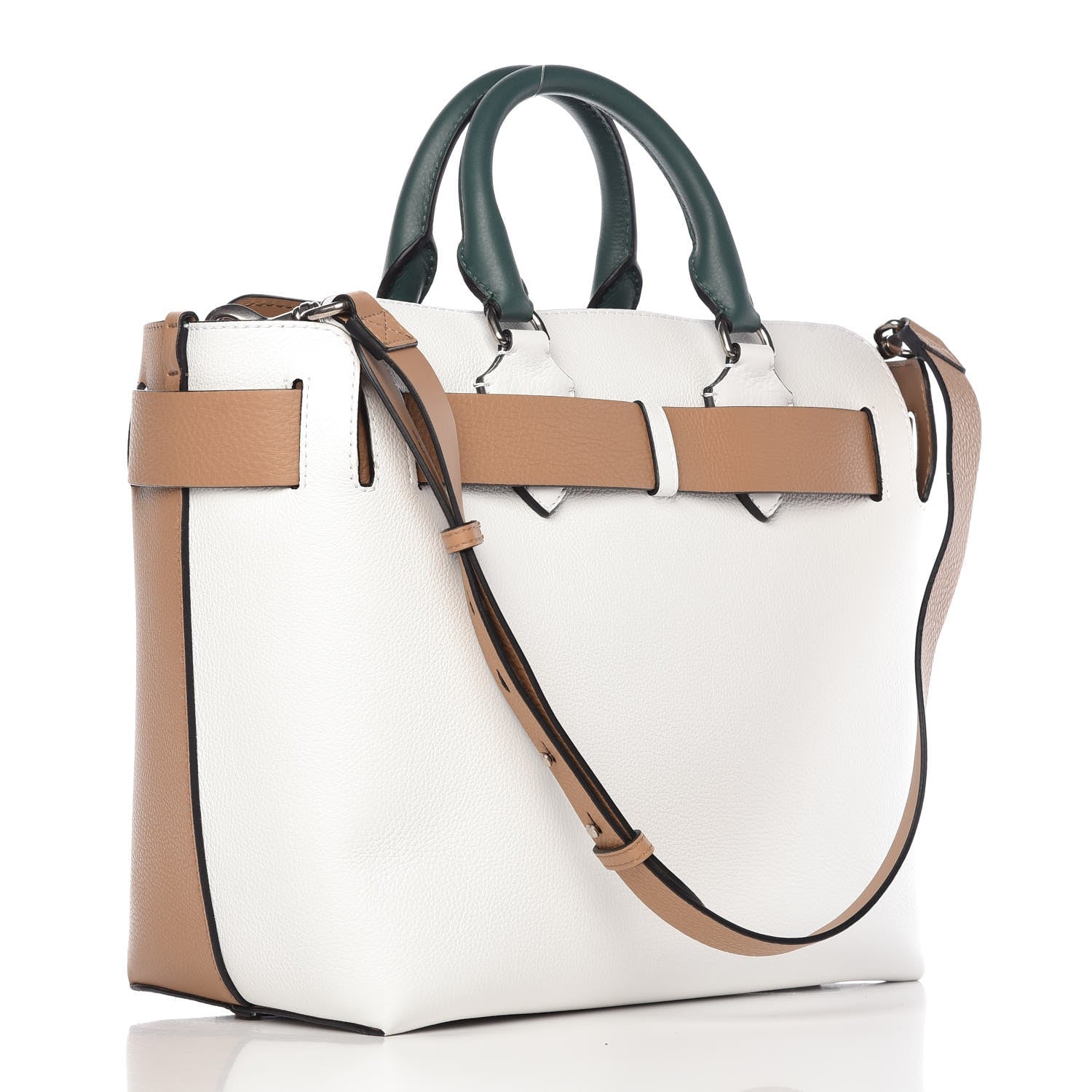 Burberry Soft Grain Calfskin Medium Belt Bag Light Camel Chalk White 4 of 10