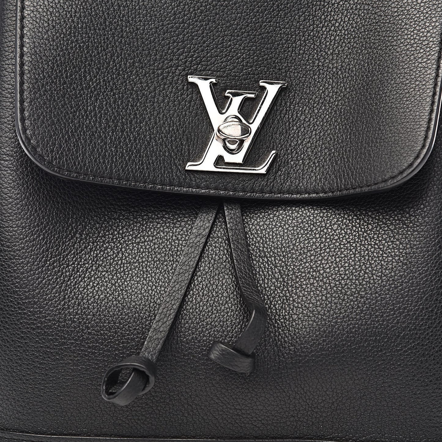 Calfskin Lockme Backpack Black