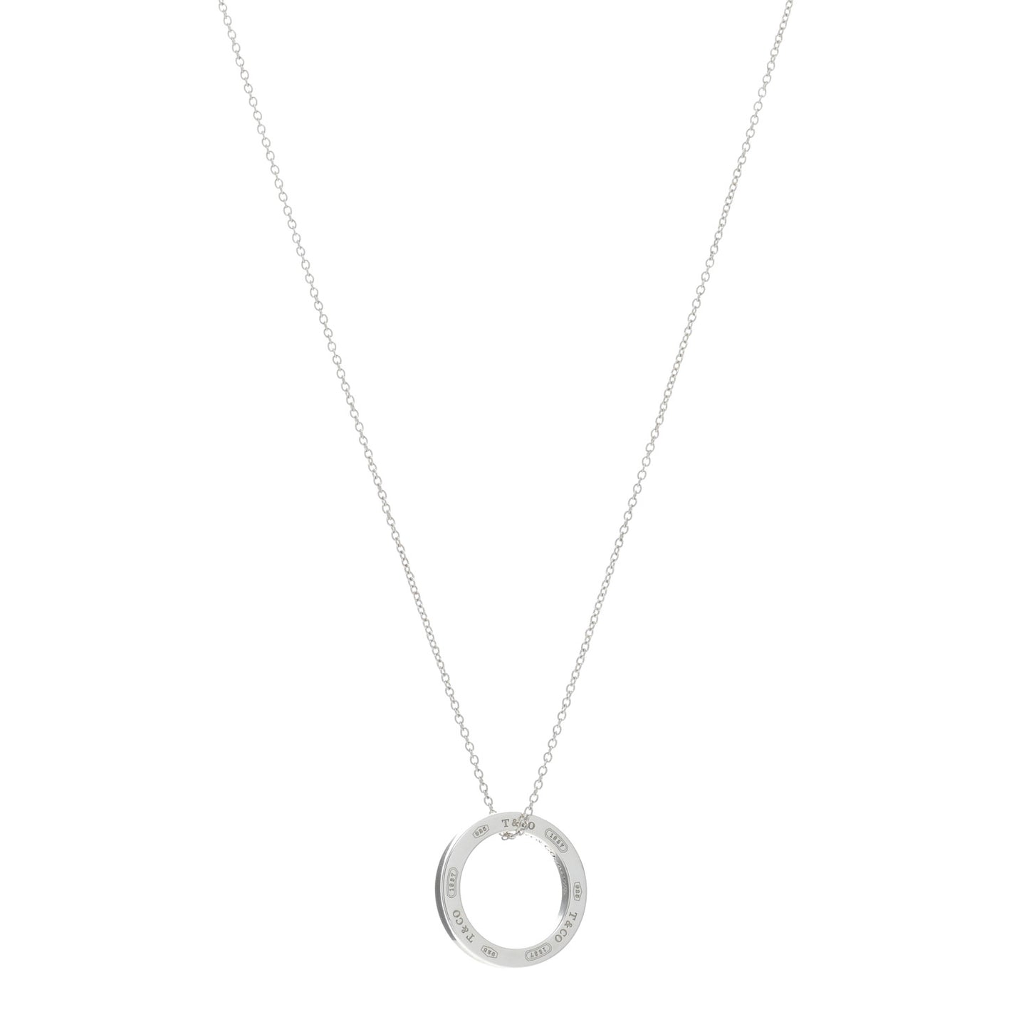 Sterling Silver 1837 Circle Pendant Necklace
