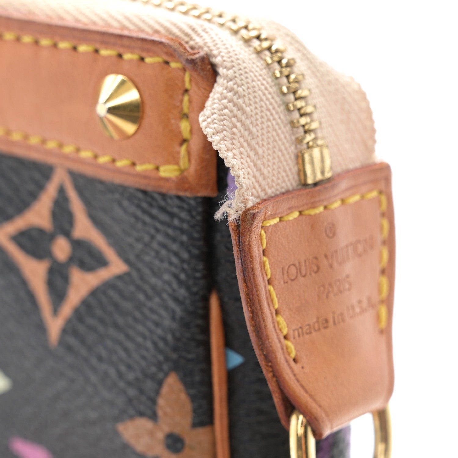 Louis Vuitton Monogram Multicolor Pochette Accessories Black 13 of 16