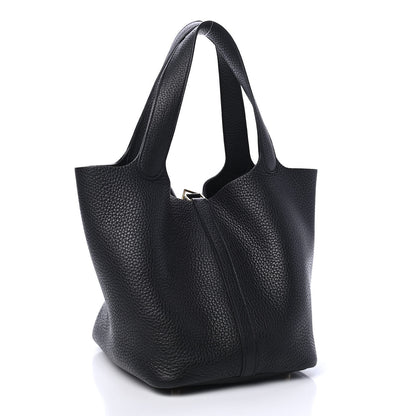 Hermes Taurillon Clemence Picotin Lock 22 MM Black 2 of 4