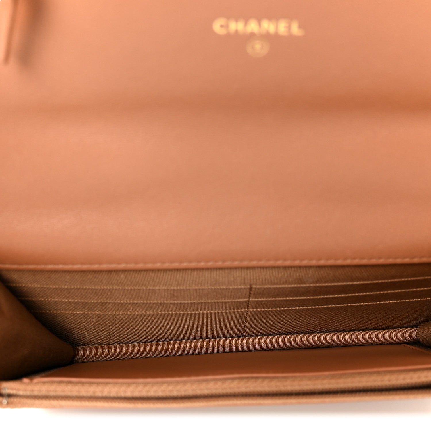 Chanel Lambskin Quilted Chanel 19 Wallet On Chain WOC Brown 5 of 11