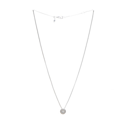 David Yurman Sterling Silver Diamond 8mm Petite Chatelaine Pave Pendant Necklace 4 of 7