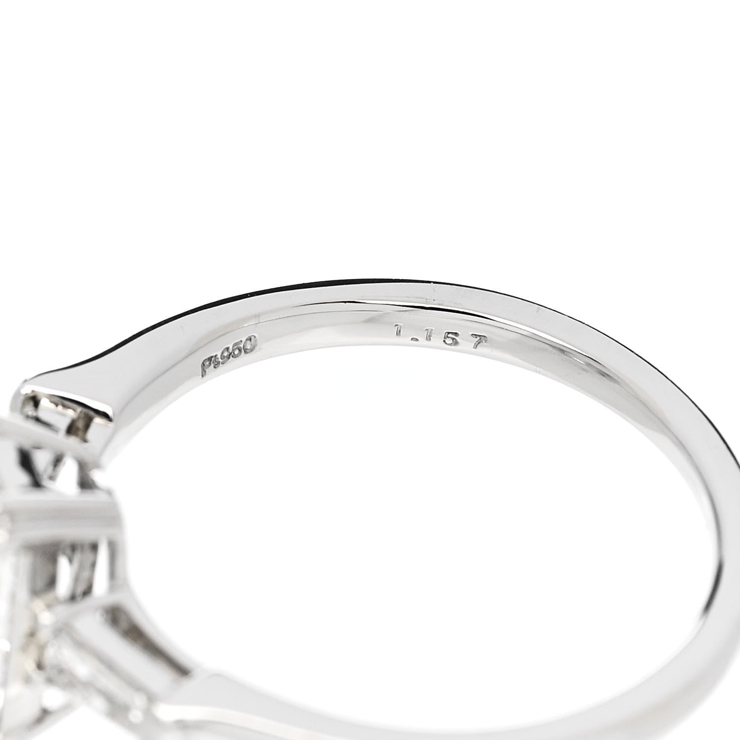 Parker & West by FASHIONPHILE Platinum Diamond 1.157ct Emerald Cut Tapered Baguette Engagement Ring  50 5.25 9 of 10