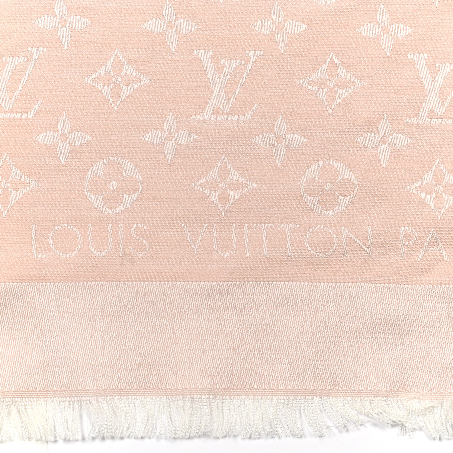 Louis Vuitton Silk Wool Monogram Denim Shawl Rose 5 of 5