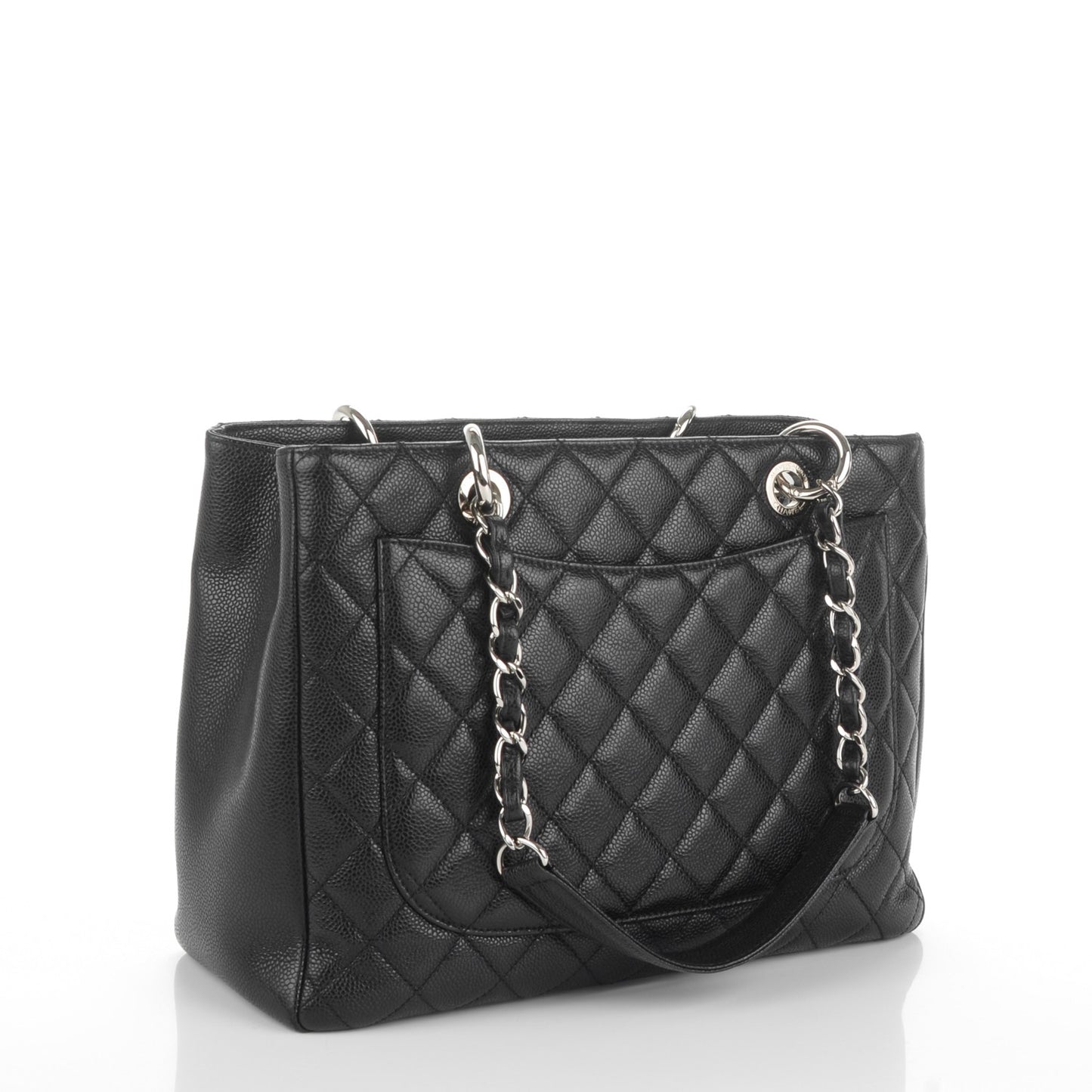 Caviar Quilted Grand Shopping Tote GST Black