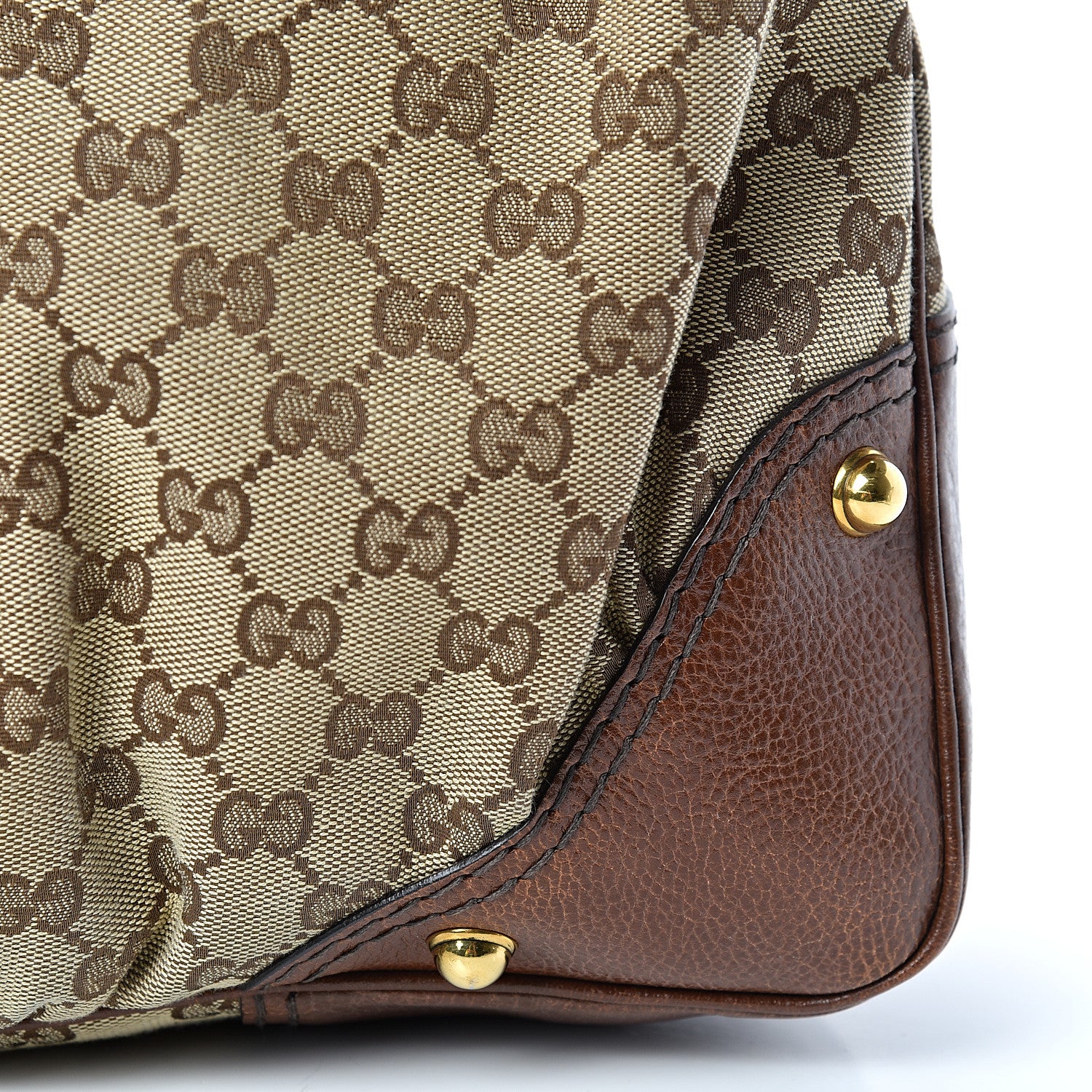 Gucci Monogram Medium Jockey Hobo Brown 7 of 11