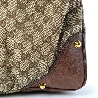 Gucci Monogram Medium Jockey Hobo Brown 7 of 11